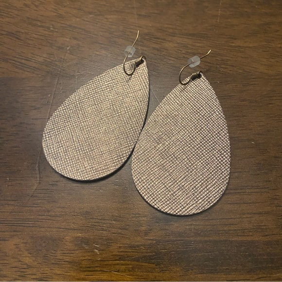 Nickel and Suede Earrings - Picture 1 of 1